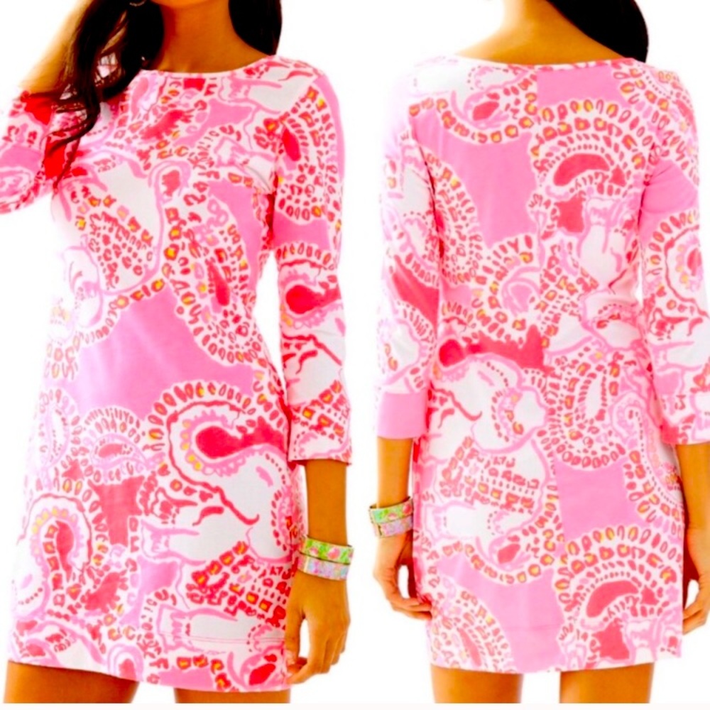 LILLY PULITZER trunk in love coral dress m